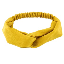 Yeshan Yeshan Women's Criss cross Silk Satin Headbands Elastic Twisted Head Wrap Knotted Hair Band,pack of 8