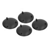4pcs Iron Plate Candle Holder Retro Modern Round Black Matte