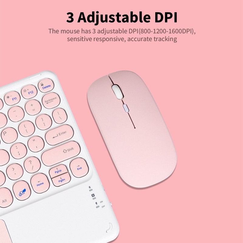 BT Keyboard Mouse Combo BT3.0 Wireless Rechargeable Keyboard Ergonomic Mouse