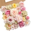 rongflower Light Pink Artificial Flowers Combo Set Fake Flower Leaf
