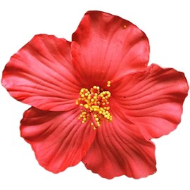 Red Hawaiian Flower Hair Clip for Women Girls Fashion Bohemian Flowers Hair Accessory for Dancer Bridal Wedding Beach Party Hair Clip Clips and Barrettes, Hair Styling Accessories