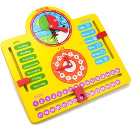 Imagination Generation My First Calendar, Daily Wood Calendar Teaches Time, Dates, Months, and Seasons