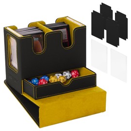 NUMINA MTG Deck Box with Commander Display – Trading Card and Dice Storage for 200 Double-Sleeved Cards, Removable Deck Case & Magnetic Card Holders for MTG & TCG Newcomers and Veterans