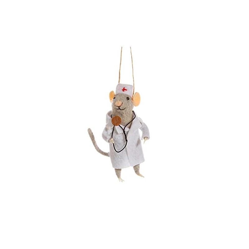 Sass & Belle Doctor Mouse Felt Decoration