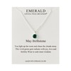 Philip Jones Sterling Silver May (Emerald) Birthstone Necklace Created with