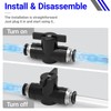 EterMutable BUC1/4 6Packs 1/4"OD Push to Connect Fittings Quick Connect