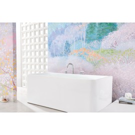 SITGES Chrome High-Arc Bathtub Faucet,Solid Brass,2-Handle Deck Mount Tub Faucet,3-Hole Roman Bath Tub Faucet Set with Valve