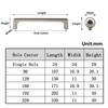Zerniple Grey Handle Pull Solid Zinc Alloy Drawer Wardrobe Handle