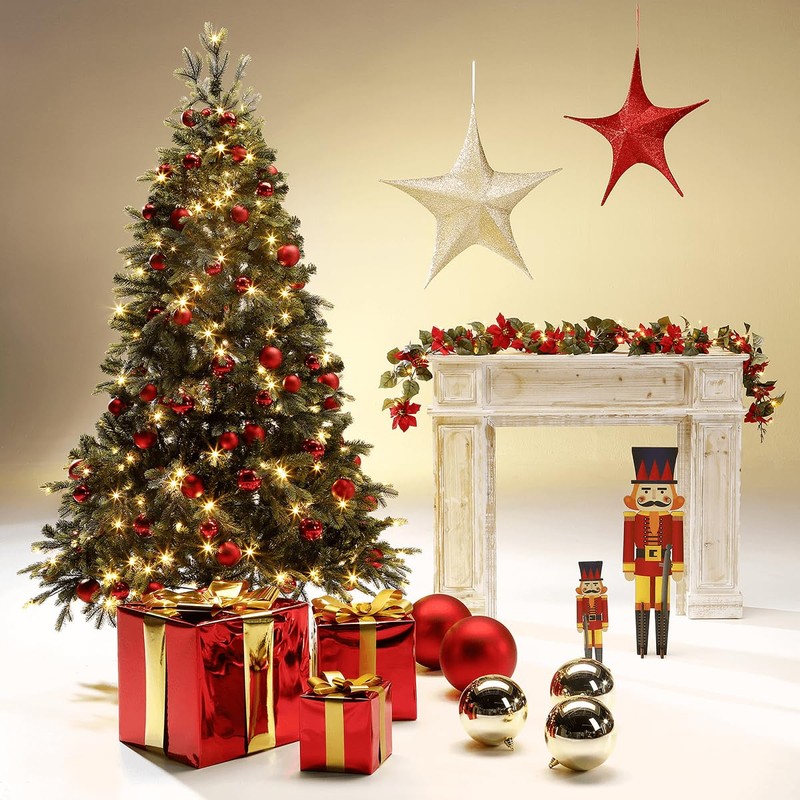 Red Matte Christmas Baubles Made of Flame Retardant Plastic, 10