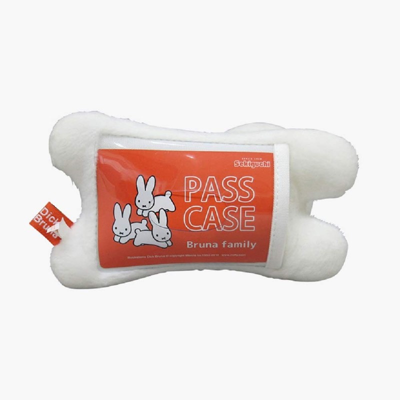 Sekiguchi Bruna Family Rabbit Polyester Pass Case, Height Approx. 4.9