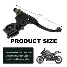 KVAEY Motorcycle Clutch Lever, 7/8" 22mm Left Handlebar Folding Brake Lever Perch, Clutch Handle Lever Replacement (Black)