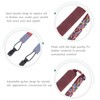 EXCEART Ethnic Style No Drilling Ukulele Strap Adjustable Double J