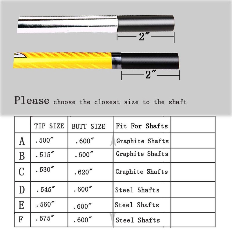 10pcs Golf Shaft Extension Golf Shaft Extender for Graphite Shafts