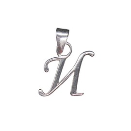 Sterling Silber Anhänger Charm Buchstabe И Kyrillisch Massiv Echt Punziert 925 R001432