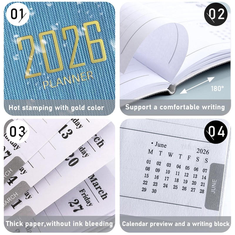 Moonlight Miles 2026 Pocket Diary A6 Week to View Small