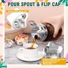 Baderke 4 Pcs Stainless Steel Mason Jar Pour Spout Lid