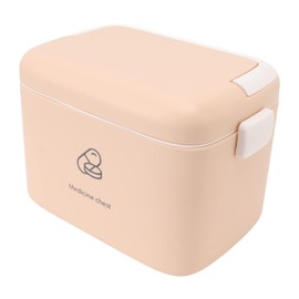 Ausla Verdickte PP-Medizin-Aufbewahrungsbox, Langlebiger Familien-Medizinbehälter mit Herausnehmbarem Tablett, Großes Fassungsvermögen, für Zuhause und auf Reisen (C-Typ)