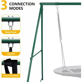 Hishine Swing Stand Heavy Duty Swing Frame Full Steel Metal Frame Swing Set for Backyard