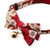 Hanami Bow Tie Cat Collar (Red) with bell safety breakaway