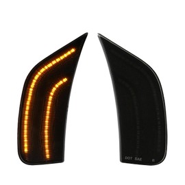 LUDARM Amber Smoke Lens LED Side Marker Lights Compatible with 2021-2024 Yukon Yukon XL Yukon Denli Tahoe Suburban Escalade Escalade ESV Front Fender Turn Signal Parking Light.Pack of 2