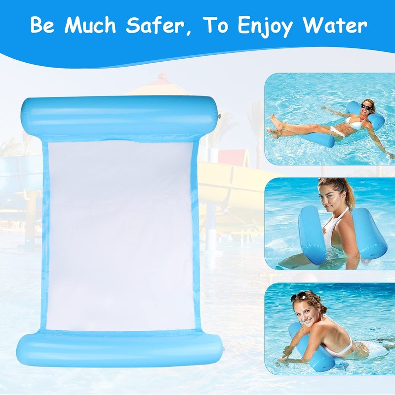 Sinwind Inflatable Swimming Bed, Water Hammock 4-in-1 Lounge Chair Pool