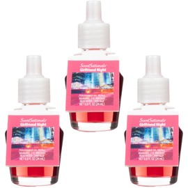Scentsationals Fragrance Oil Plug In Air Freshener Refills 3-Pack - Girlfriend Night - Compatible with ScentSationals & Fusion Diffusers, Long-Lasting Home Fragrance, 0.8 fl oz Each
