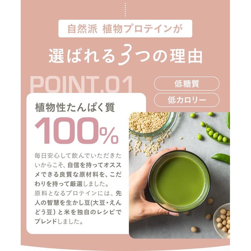 GoCLN (ゴークリーン) ソイプロテイン 植物性100%原料 プロテイン 無添加 国産 ビーガン 600g 甘さ控えめ