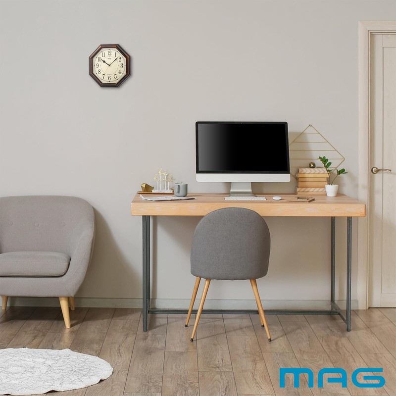 MAG(マグ) Wall Clock, Hanging Clock, Analog Radio Clock, Radio Reception