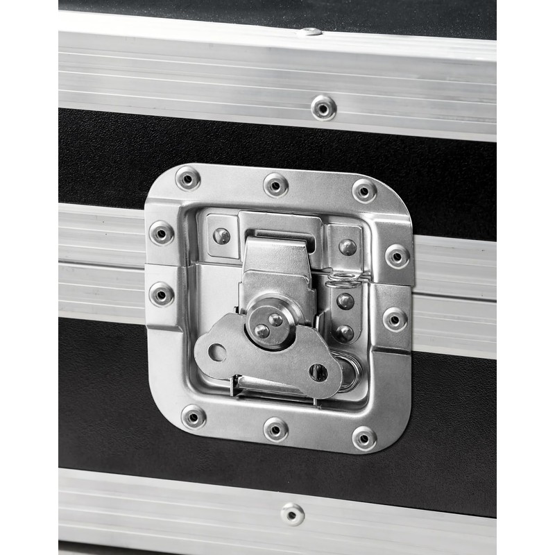 QWORK Road Case with Recessed Latch, Heavy Duty Recessed Butterfly