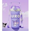Kuromi Stainless Steel Insulated Water Bottle with Handle and Strap