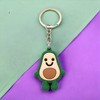 Promotech Smiling Avocado Rubber Keyring for Kids and Adults: Cheerfulness