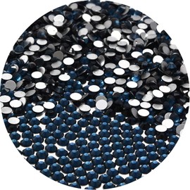 NCB 1500pcs Flatback Round Glass Nail Art Rhinestones Crystal for DIY Making Accessories Shoes, Clothes, Face Art, Bags, Manicure (Montana, SS16 1500pcs)