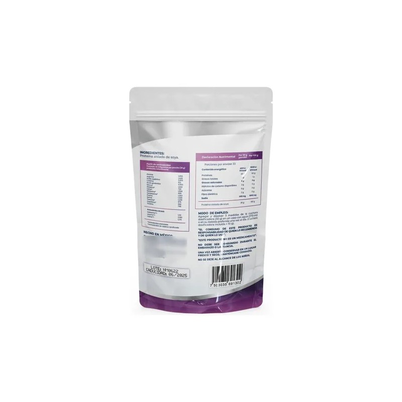 1 Kg Proteína Aislada De Soya 90