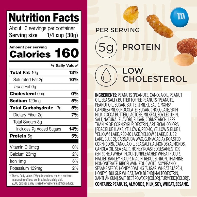 Snak Club Sweet and Salty Trail Mix with Peanuts, Butter