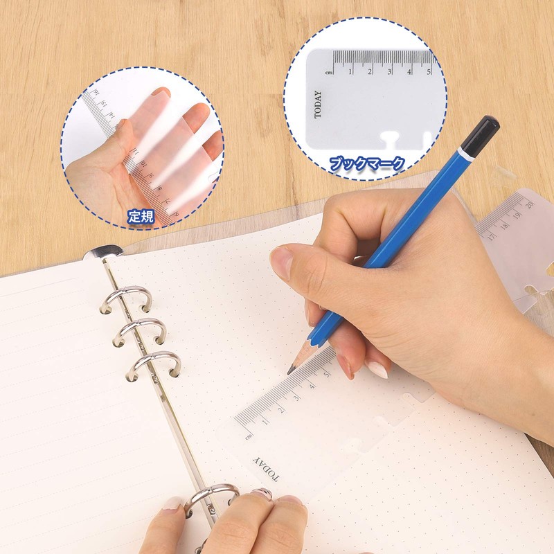 Leobro A5 Size Notebook System Planner, Transparent Binder, PVC Clear