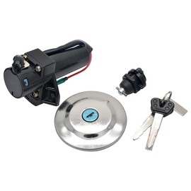 Riloer Motorcycle Electric Ignition Lock Set Gas Fuel Cap Seat Lock Key For Yamaha Ybr125 Ybr 125 2007-2014 ZH
