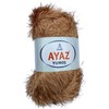 KHASO Furry Soft Fluffy Knitting Yarn 100g Ball (1221 Toffee)