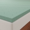 NapQueen 4 Inch Ventilated Green Tea Memory Foam Mattress Topper,