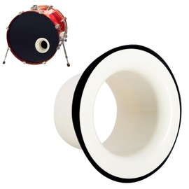 RANMING Bass Drum Enhancer Kick Drum Enhancer ABS Rubber Bass Drums Effect Amplifier Bass Hole Protection Speaker Expands LowEnd Frequency Enhancers Portable Drums Percussion Accessories White