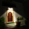 LED Inductive Solar Wall Lamp IP44 Waterproof Black Shell White