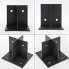 6x6 Concealed Post Base, 5/16" Thick Heavy-Duty Concealed Cross-Shape Wood