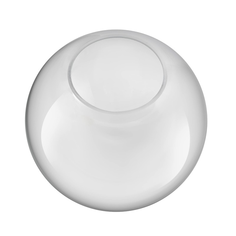 Aspen Creative 28005-60-1, 6" Clear Glass Globe, Neckless for Wall