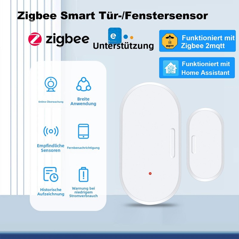 Haozee Door and Window Sensor, Requires Zigbee Hub, Zigbee Connection,