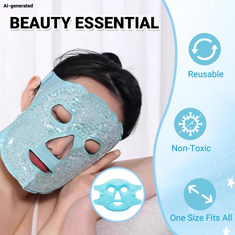Cold and Hot Gel Bead Complex Facial Mask, Pink
