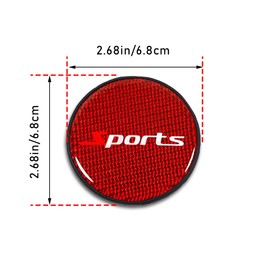 Car Cup Holder Coaster, 2 PCS Carbon Fiber Non-Slip Embedded Coasters, Universal 2.75 Inch Cup Holder Insert Coaster Pad, Non-Slip Bottle Pad Embedded in Cup Mat (Red/Sports)