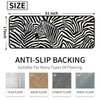 Striped Animal Print Kitchen Rug Non-Slip Machine Washable Laundry Room