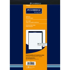 Cambridge Quad Ruled Headstrip Office Pad, 8-1/2 X 11-3/4-Inch, 80 Sheets, White (59900)
