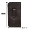 Calabria Mens Soft Slip-in Eyeglass Case w/Clip Medium Black Syn.Leather