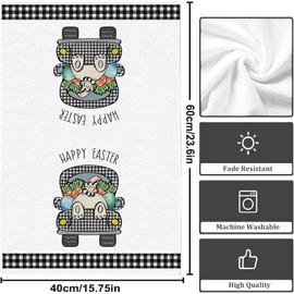 Easter Kitchen Towels, 3 Pack Easter Dish Towels Hand Towels Housewarming Gifts for New Home, Farmhouse Party Decor for Kitchen, Bedroom, Bathroom