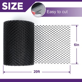 Mxclimate Gutter Guard 6'',Plastic DIY Gutter Cover System 20ft,Micromesh Gutter Guards Downspout Leaf Protection fits Any Traditional Roof Gutter Type.4", 5", 6" Gutter System